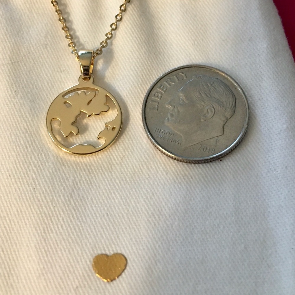 New! Gold Plated Earth Necklace by I am - Picture 11 of 16